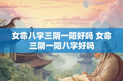 女命八字三阴一阳好吗 女命三阴一阳八字好吗