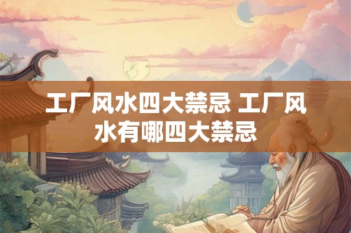 工厂风水四大禁忌 工厂风水有哪四大禁忌