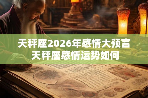 天秤座2026年感情大预言 天秤座感情运势如何