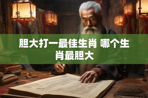 胆大打一最佳生肖 哪个生肖最胆大
