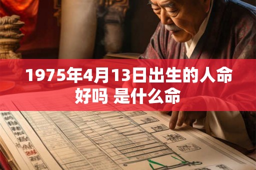 1975年4月13日出生的人命好吗 是什么命