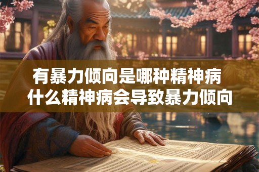 有暴力倾向是哪种精神病 什么精神病会导致暴力倾向