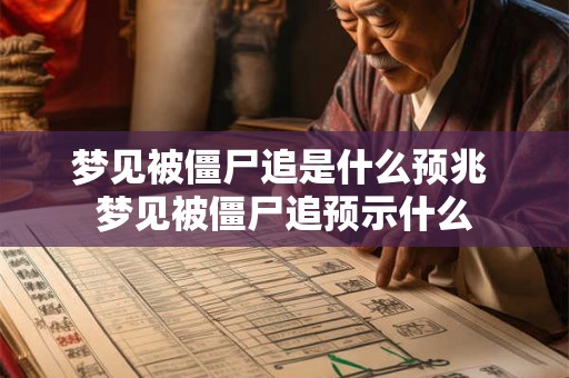 梦见被僵尸追是什么预兆 梦见被僵尸追预示什么