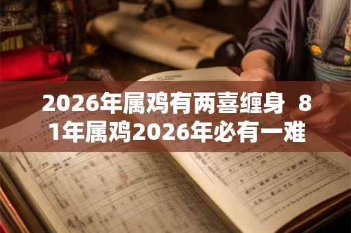 2026年属鸡有两喜缠身  81年属鸡2026年必有一难