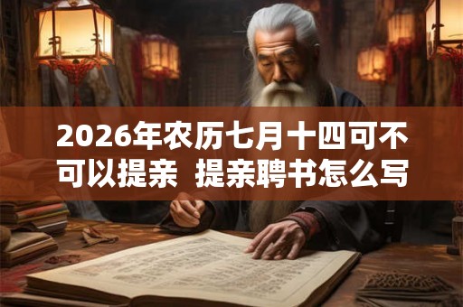 2026年农历七月十四可不可以提亲  提亲聘书怎么写