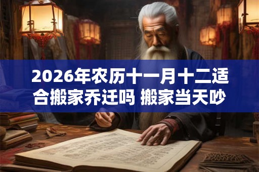 2026年农历十一月十二适合搬家乔迁吗 搬家当天吵架怎么破解 2026年农历十一月十二适合搬家乔迁吗 搬家当天吵架怎么破解