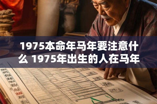1975本命年马年要注意什么 1975年出生的人在马年有哪些需要注意的事项