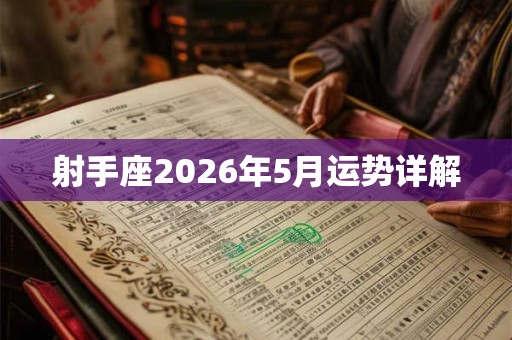 射手座2026年5月运势详解