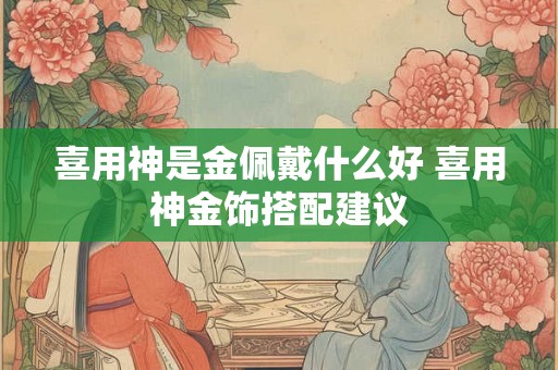 喜用神是金佩戴什么好 喜用神金饰搭配建议