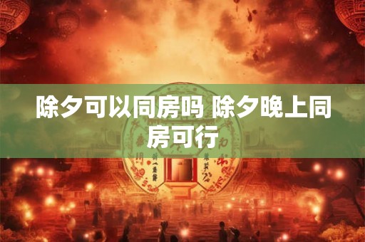 除夕可以同房吗 除夕晚上同房可行