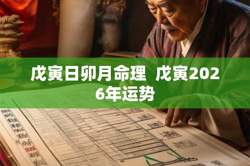 戊寅日卯月命理  戊寅2026年运势