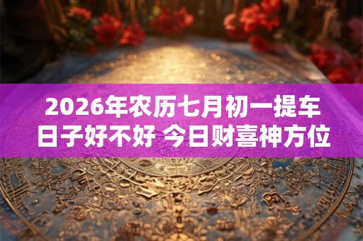 2026年农历七月初一提车日子好不好 今日财喜神方位