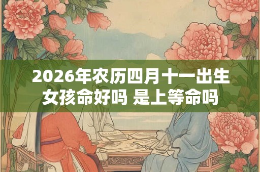 2026年农历四月十一出生女孩命好吗 是上等命吗 2026年农历四月十一出生女孩命好吗 是上等命吗