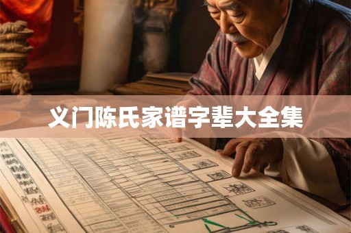 义门陈氏家谱字辈大全集