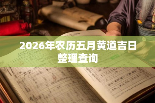 2026年农历五月黄道吉日整理查询