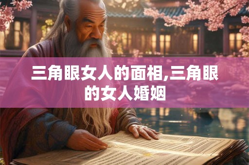 三角眼女人的面相,三角眼的女人婚姻