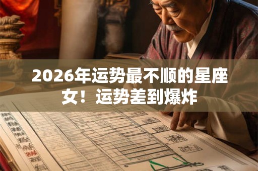 2026年运势最不顺的星座女！运势差到爆炸