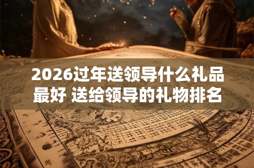 2026过年送领导什么礼品最好 送给领导的礼物排名
