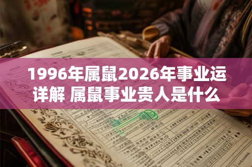 1996年属鼠2026年事业运详解 属鼠事业贵人是什么属相