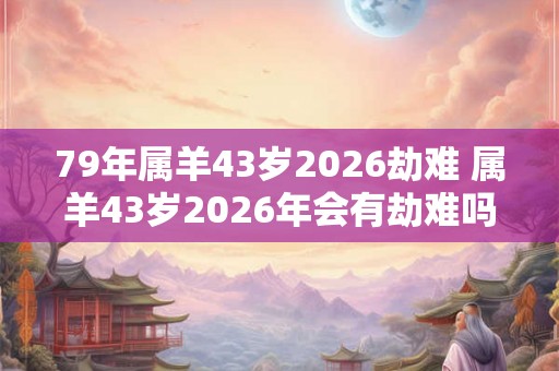 79年属羊43岁2026劫难 属羊43岁2026年会有劫难吗 79年属羊43岁2026劫难 属羊43岁2026年会有劫难吗