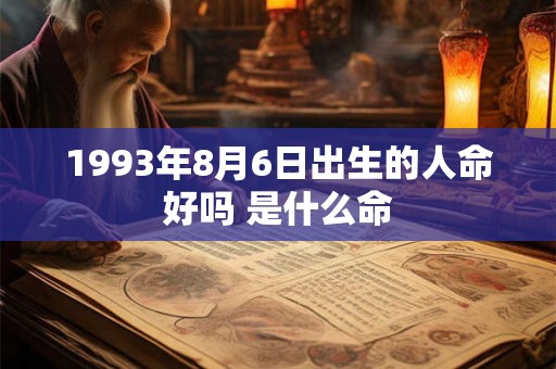1993年8月6日出生的人命好吗 是什么命