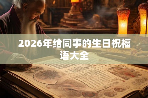 2026年给同事的生日祝福语大全