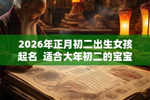 2026年正月初二出生女孩起名  适合大年初二的宝宝名字