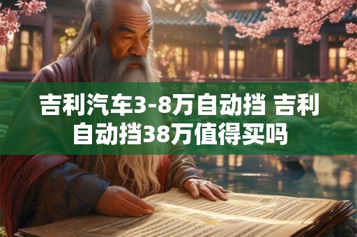 吉利汽车3-8万自动挡 吉利自动挡38万值得买吗