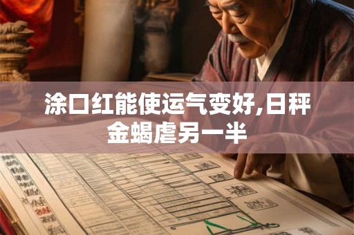涂口红能使运气变好,日秤金蝎虐另一半 涂口红能使运气变好,日秤金蝎虐另一半