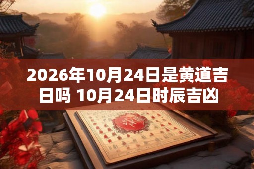 2026年10月24日是黄道吉日吗 10月24日时辰吉凶