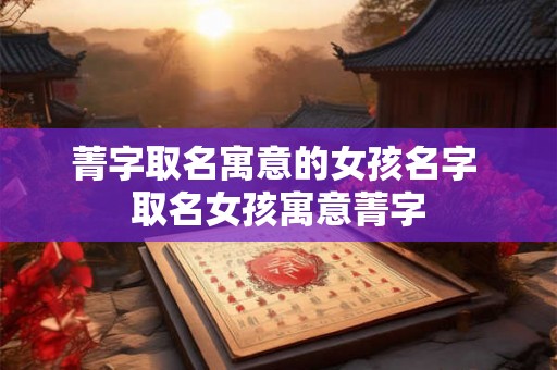菁字取名寓意的女孩名字 取名女孩寓意菁字
