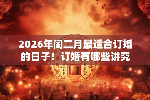 2026年闰二月最适合订婚的日子！订婚有哪些讲究