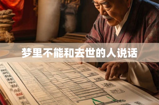 梦里不能和去世的人说话