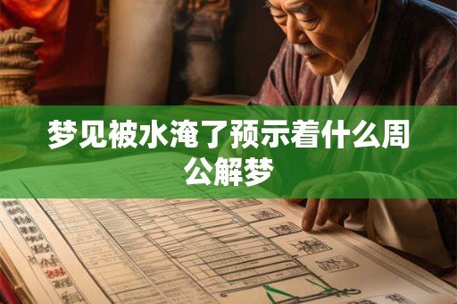 梦见被水淹了预示着什么周公解梦