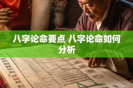 八字论命要点 八字论命如何分析