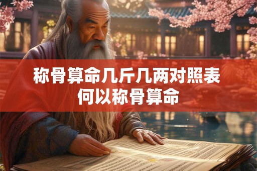 称骨算命几斤几两对照表 何以称骨算命