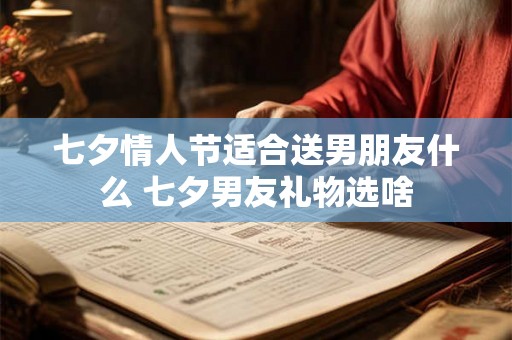 七夕情人节适合送男朋友什么 七夕男友礼物选啥