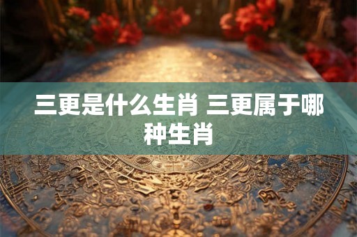 三更是什么生肖 三更属于哪种生肖