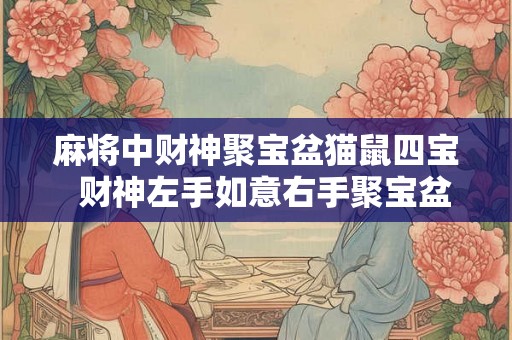 麻将中财神聚宝盆猫鼠四宝  财神左手如意右手聚宝盆
