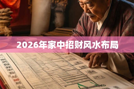 2026年家中招财风水布局