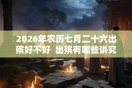 2026年农历七月二十六出殡好不好  出殡有哪些讲究和禁忌