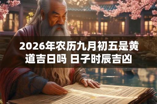 2026年农历九月初五是黄道吉日吗 日子时辰吉凶