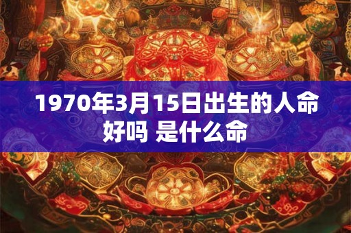 1970年3月15日出生的人命好吗 是什么命