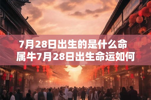 7月28日出生的是什么命  属牛7月28日出生命运如何