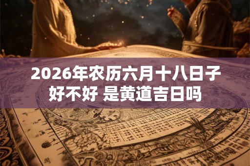 2026年农历六月十八日子好不好 是黄道吉日吗 2026年农历六月十八日子好不好 是黄道吉日吗