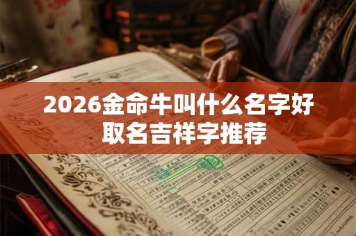 2026金命牛叫什么名字好 取名吉祥字推荐 2026金命牛叫什么名字好 取名吉祥字推荐