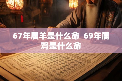 67年属羊是什么命  69年属鸡是什么命