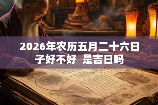 2026年农历五月二十六日子好不好  是吉日吗