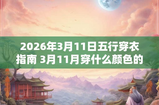 2026年3月11日五行穿衣指南 3月11月穿什么颜色的衣服
