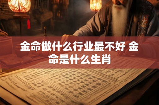 金命做什么行业最不好 金命是什么生肖